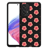 Hoesje Zwart geschikt voor Samsung Galaxy A53 - Hawaiiaanse Bloem II