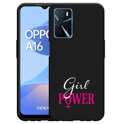 Cazy Hoesje Zwart geschikt voor Oppo A16/A16s - Girl Power
