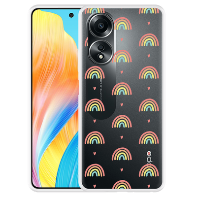 Cazy Hoesje geschikt voor Oppo A58 4G Regenboog Patroon