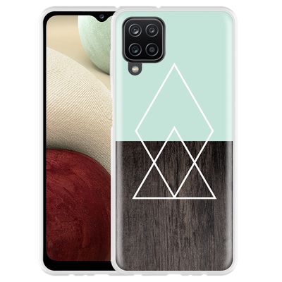 Cazy Hoesje geschikt voor Samsung Galaxy A12 - Wood Simplicity