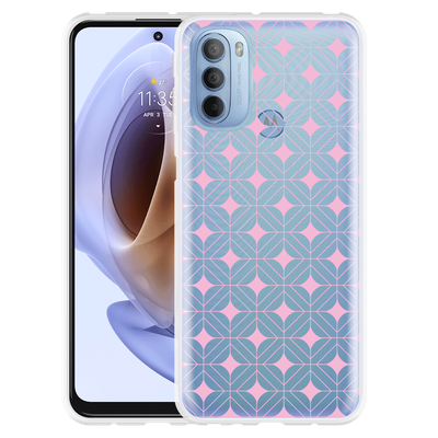 Cazy Hoesje geschikt voor Motorola Moto G41 - Geometrisch Pink