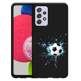 Hoesje Zwart geschikt voor Samsung Galaxy A52/A52s - Soccer Ball