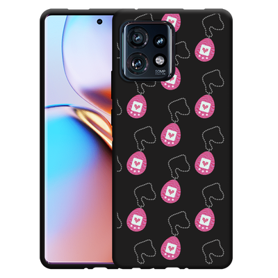 Cazy Hoesje Zwart geschikt voor Motorola Edge 40 Pro Tamagotchi