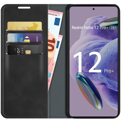 Cazy Wallet Magnetic Hoesje geschikt voor Xiaomi Redmi Note 12 Pro+ 5G - Zwart