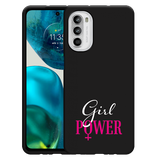 Hoesje Zwart geschikt voor Motorola Moto G52 - Girl Power