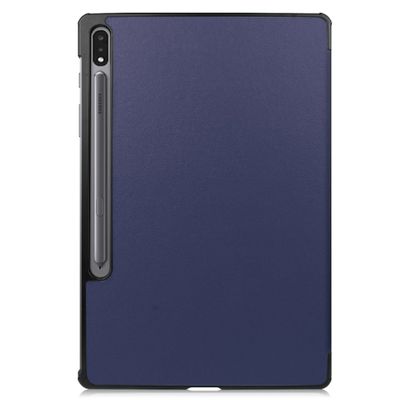 Cazy TriFold Hoes met Auto Slaap/Wake geschikt voor Samsung Galaxy Tab S7 FE - Blauw