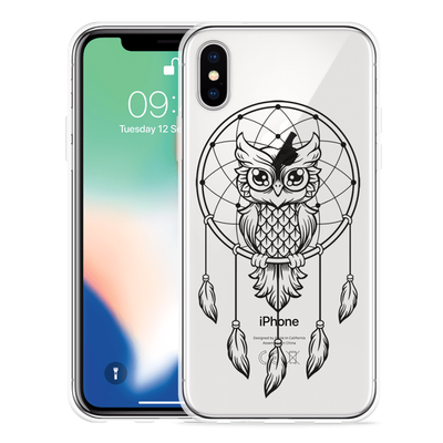 Cazy Hoesje geschikt voor iPhone Xs - Dream Owl Mandala