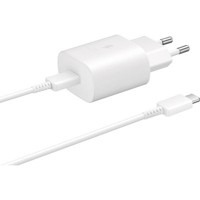 Samsung USB-C Fast Charger (25W) (White) - EP-TA800XW (with cable)