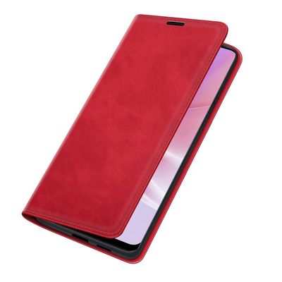 Cazy Wallet Magnetic Hoesje geschikt voor Oppo A77 - Rood
