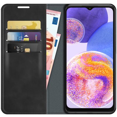 Cazy Wallet Magnetic Hoesje geschikt voor Samsung Galaxy A23 - Zwart