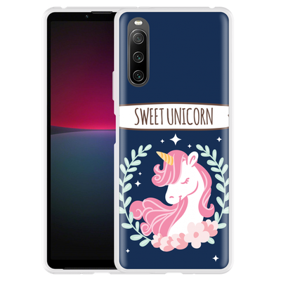 Cazy Hoesje geschikt voor Sony Xperia 10 IV - Sweet Unicorn