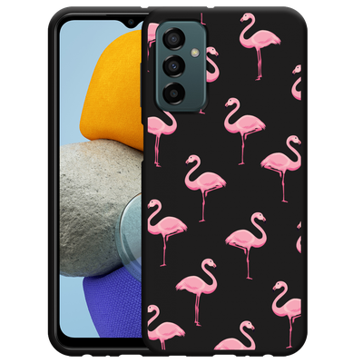 Cazy Hoesje Zwart geschikt voor Samsung Galaxy M23 - Flamingo