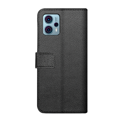 Cazy Hoesje geschikt voor Motorola Moto G13 4G - Bookcase Classic met Pasjeshouder - Zwart