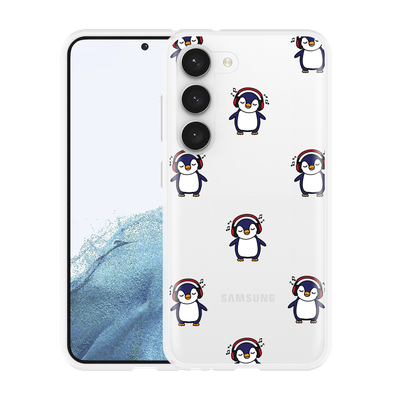 Cazy Hoesje geschikt voor Samsung Galaxy S23 Penguin Chillin
