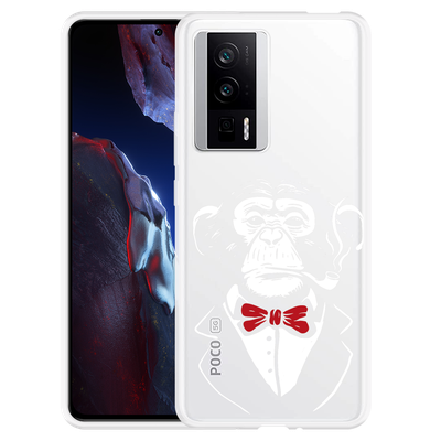 Cazy Hoesje geschikt voor Poco F5 Pro Smoking Chimp