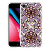 Hoesje geschikt voor iPhone 8 - Paarse Mandala