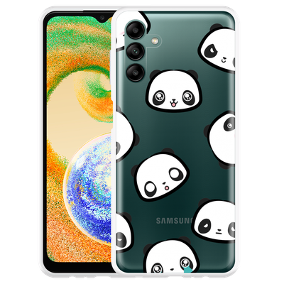 Cazy Hoesje geschikt voor Samsung Galaxy A04s - Panda Emotions