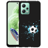 Hoesje Zwart geschikt voor Xiaomi Redmi Note 12 Soccer Ball