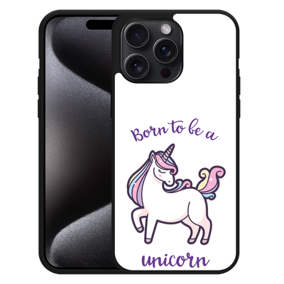 Cazy Hardcase Hoesje geschikt voor iPhone 15 Pro Max Born to be a Unicorn