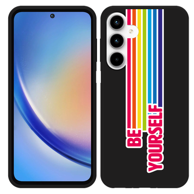 Cazy Hoesje Zwart geschikt voor Samsung Galaxy A35 Be Yourself