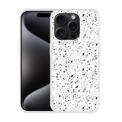 Cazy Hoesje geschikt voor iPhone 15 Pro Terrazzo Look