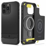 Hoesje geschikt voor iPhone 15 Pro - Spigen Rugged Armor Mag Case Magfit - Zwart