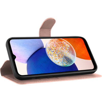 Cazy Hoesje geschikt voor Samsung Galaxy A14 4G/5G - Premium Hoesje met Pasjeshouder - Roze