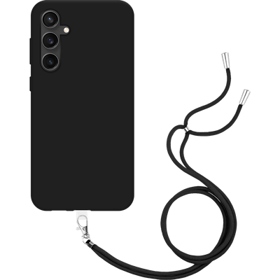 Just in Case Samsung Galaxy S23 FE - Soft TPU Case with Necklace Strap - Black