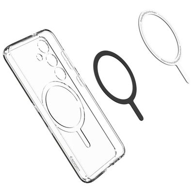 Samsung Galaxy S24 Hoesje - Spigen Ultra Hybrid OneTap Ring MagFit Case - Wit