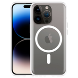 Soft TPU Hoesje geschikt voor iPhone 14 Pro - met Magnetische Ring - Transparant