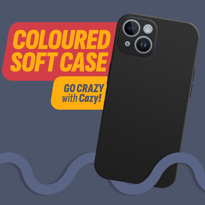 Cazy Soft Color TPU Hoesje geschikt voor iPhone 14 - Zwart
