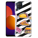 Hoesje geschikt voor Samsung Galaxy M12 - Love Fast Food