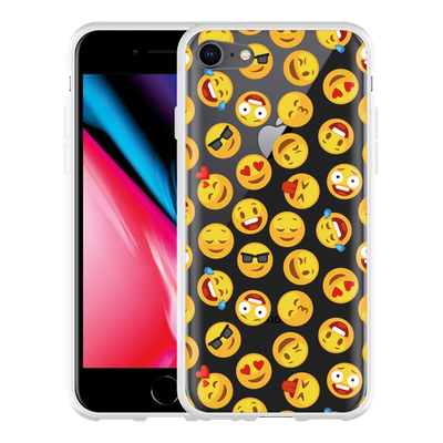 Cazy Hoesje geschikt voor iPhone 8 - Emoji