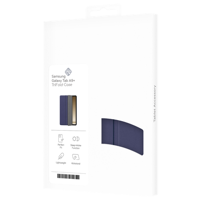 Cazy TriFold Hoes met Auto Slaap/Wake geschikt voor Samsung Galaxy Tab A9+ - Blauw