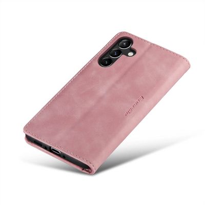 Samsung Galaxy A54 Hoesje - CASEME Retro Telefoonhoesje met Portemonnee - Roze