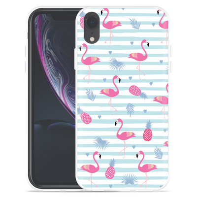 Cazy Hoesje geschikt voor iPhone Xr - Flamingo Ananas