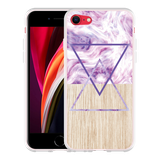 Hoesje geschikt voor iPhone SE 2020 - Color Paint Wood Art