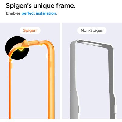 Spigen Screenprotector geschikt voor Samsung Galaxy A54 - Full Cover Glas met Montageframe 2 stuks - Zwart