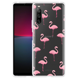 Cazy Hoesje geschikt voor Sony Xperia 10 IV - Flamingo