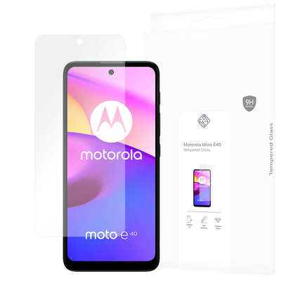 Cazy Tempered Glass Screen Protector geschikt voor Motorola Moto E40 - Transparant