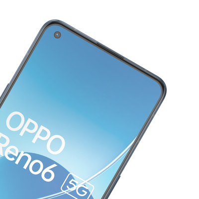 Cazy Tempered Glass Screen Protector geschikt voor Oppo Reno6 5G - Transparant