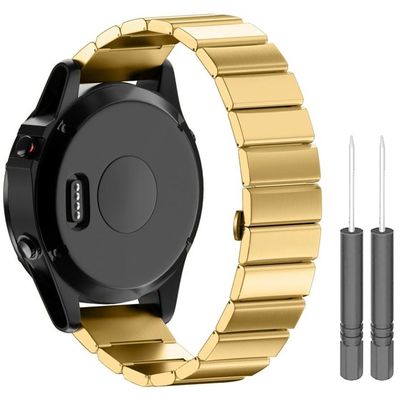 Just in Case Garmin Fenix 6X / 6X Pro Stainless Steel Chain Watchband (Gold)