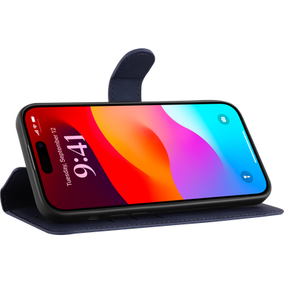 Cazy Premium Wallet Hoesje geschikt voor iPhone 15 Pro - Blauw