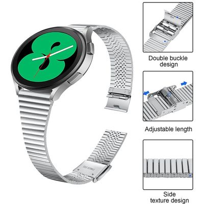 Cazy Huawei Watch 3 Elite 46mm Bandje - Stalen Texture Watchband - Zilver