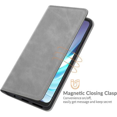 Cazy Wallet Magnetic Hoesje geschikt voor Motorola Moto G50 - Grijs