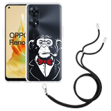 Hoesje met koord geschikt voor Oppo Reno8 T 4G  Smoking Chimp