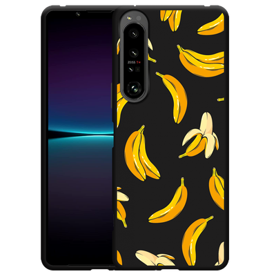 Cazy Hoesje Zwart geschikt voor Sony Xperia 1 IV - Banana