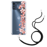 Cazy Hoesje met Koord geschikt voor Motorola Moto E32s - Flower Branch