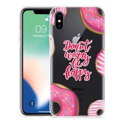 Cazy Hoesje geschikt voor iPhone Xs - Donut Worry