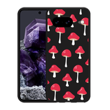 Hoesje Zwart geschikt voor Google Pixel 8 Paddenstoelen